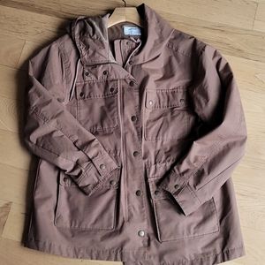 Old Navy Water-Resistant Canvas Hooded Utility Jacket in Sierra Oak Color